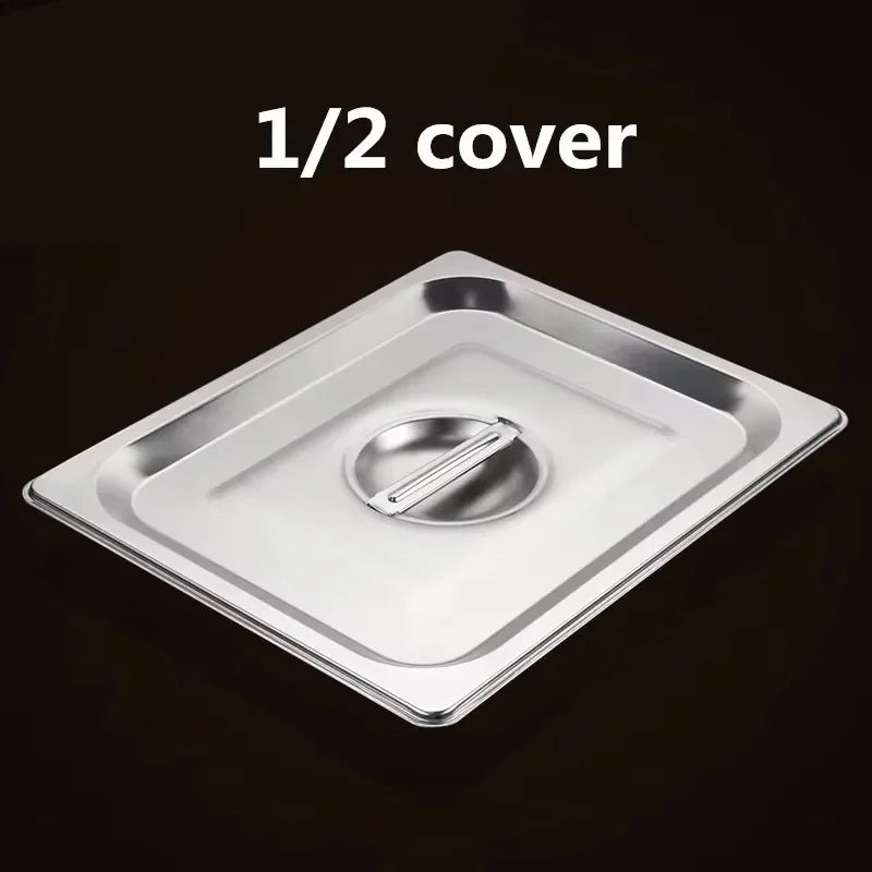 304 Stainless Steel Gastronorm GN Food Pans with Lids – 1/9, 1/6, 1/4, 1/3 & 1/2 Sizes for Buffet, Chafing & Catering 1-2 cover 32.5x26.3c