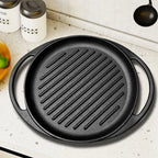 Iron Grill Pan with Dual Handles - 10 Inch