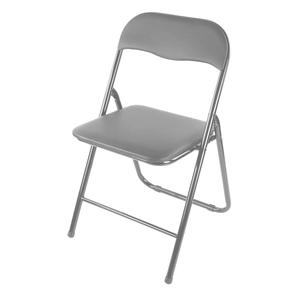 PU Leather Folding Chair with Padded Seat & Metal Frame | 2 Colours A UNITED KINGDOM