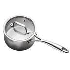 Stainless Steel Saucepan with Heat-Resistant Handle