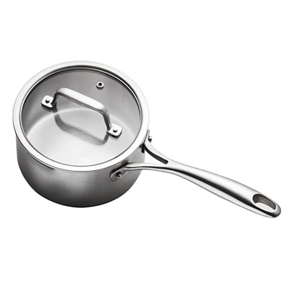 Stainless Steel Saucepan with Heat-Resistant Handle