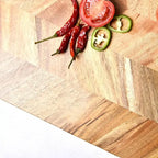 Acacia Wood Rectangular Cutting Board – Natural Wood, Food Safe, Great for Chopping Fruit, Vegetables, and Everyday Kitchen Use