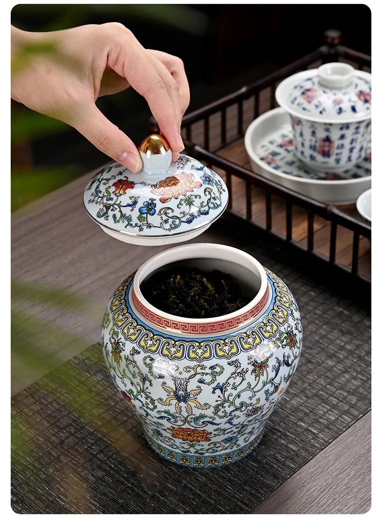 Ceramic Storage Pot & Tea Jar with Lid | Large Capacity | 5 Designs