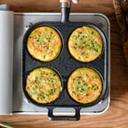 Cast Iron 4-Hole Breakfast Egg Pan – Gas & Induction Compatible | 4 Shape Options