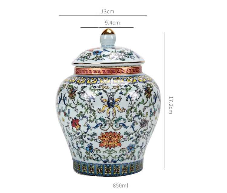 Ceramic Storage Pot & Tea Jar with Lid | Large Capacity | 5 Designs
