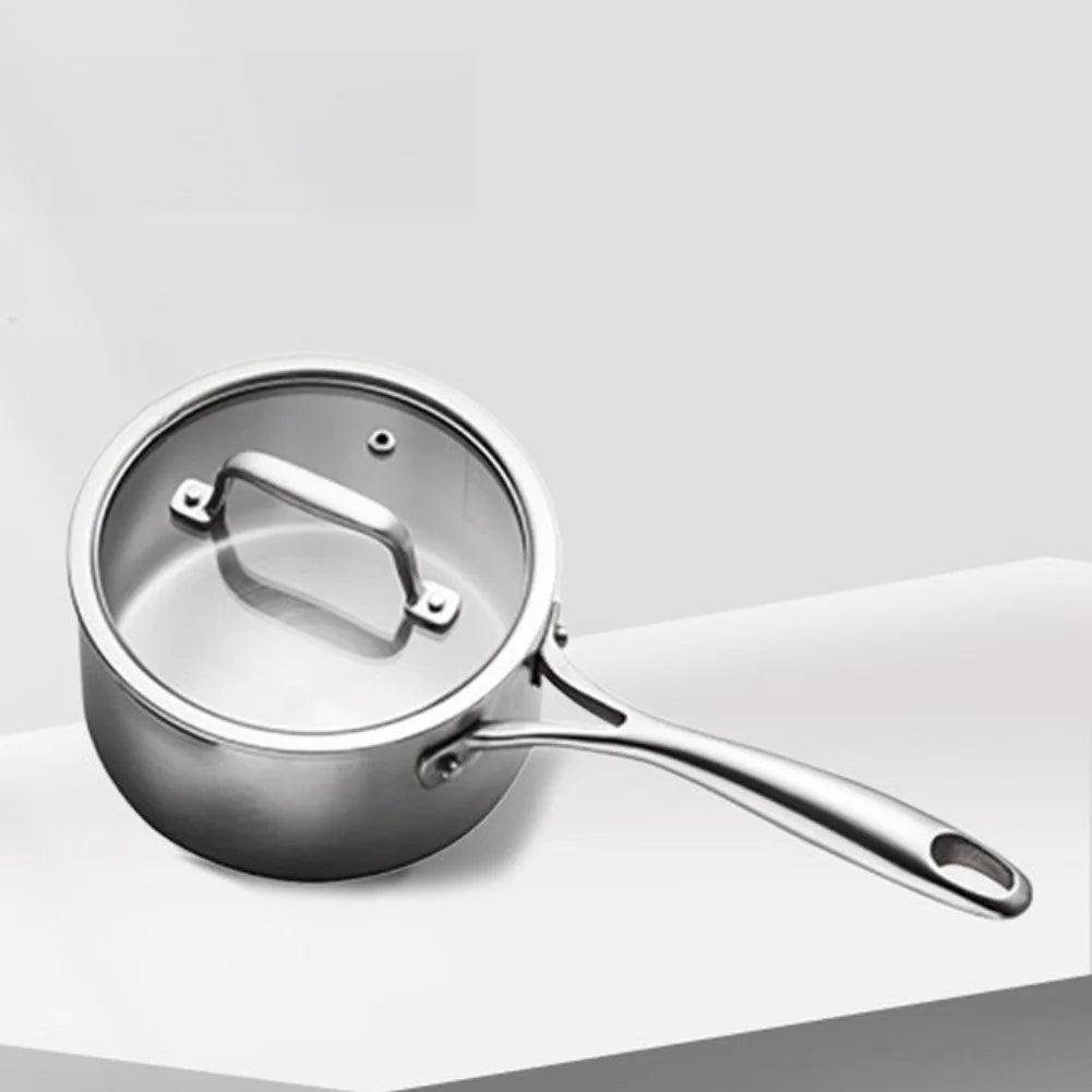 Stainless Steel Saucepan with Heat-Resistant Handle