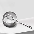 Stainless Steel Saucepan with Heat-Resistant Handle