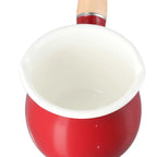 Mini Enamel Milk Pan with Wooden Handle | 500ml | 3 Colours