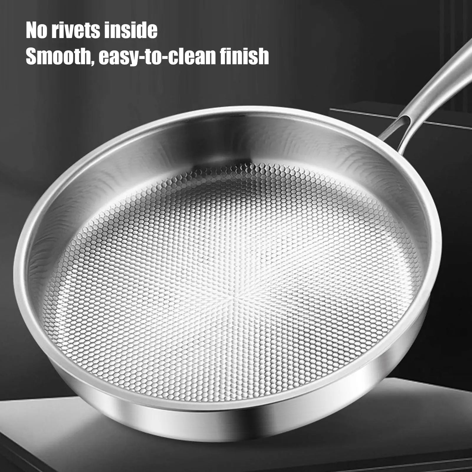 Titanium Alloy Frying Pan with Glass Lid – Scratch Resistant, Detachable Handle, Induction Compatible, Available in 20cm, 22cm, 24cm & 26cm