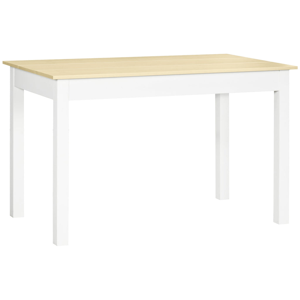 Dining Table for 4 to 6 Kitchen Table with Thick Legs Oak Wood Grain
