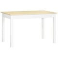 Dining Table for 4 to 6 Kitchen Table with Thick Legs Oak Wood Grain
