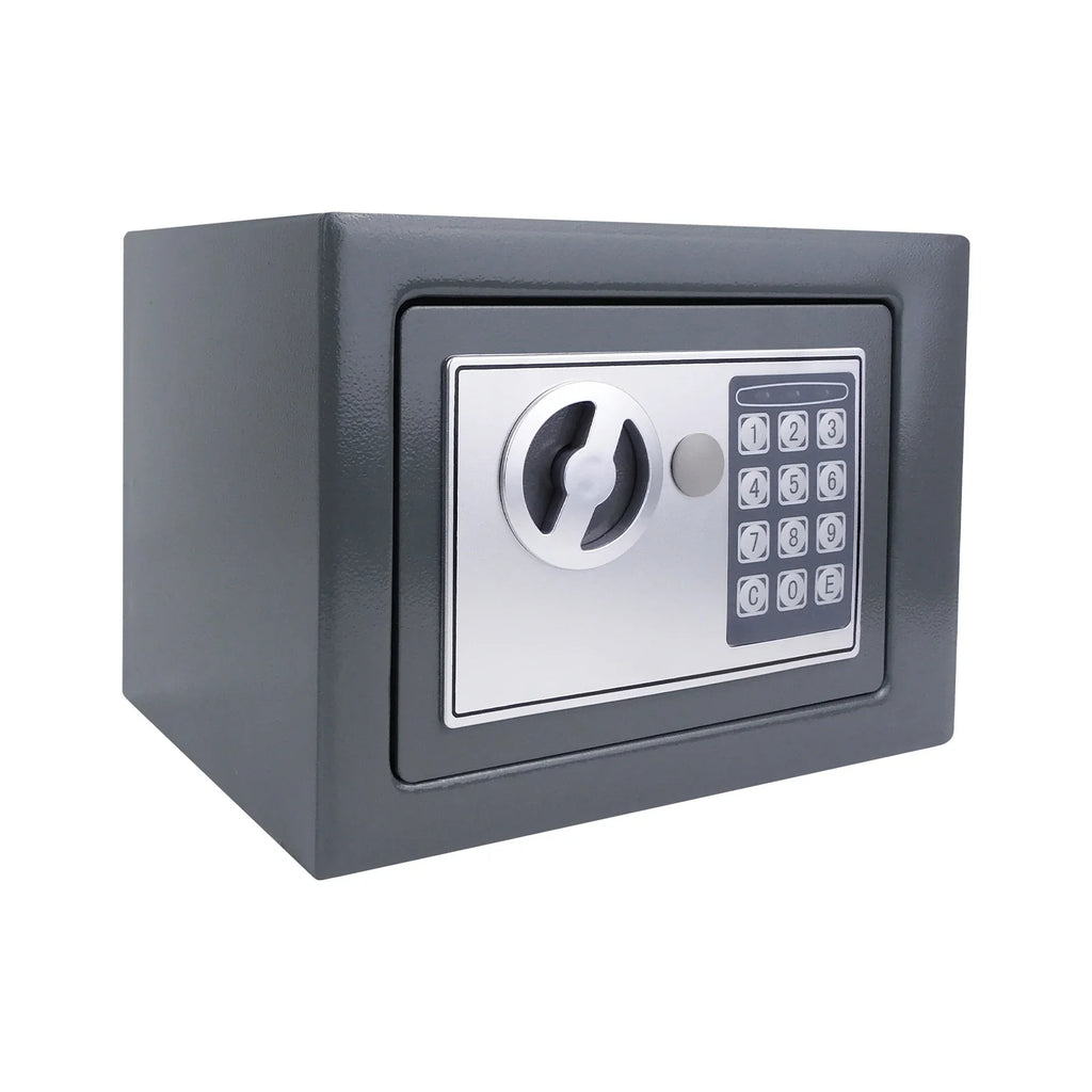 4.6L Electonic Safe Box with Keypad and 2 Keys, Wall Mounted Safe with Prodrilled Holes, Security Safe Box for Home Hotel Use