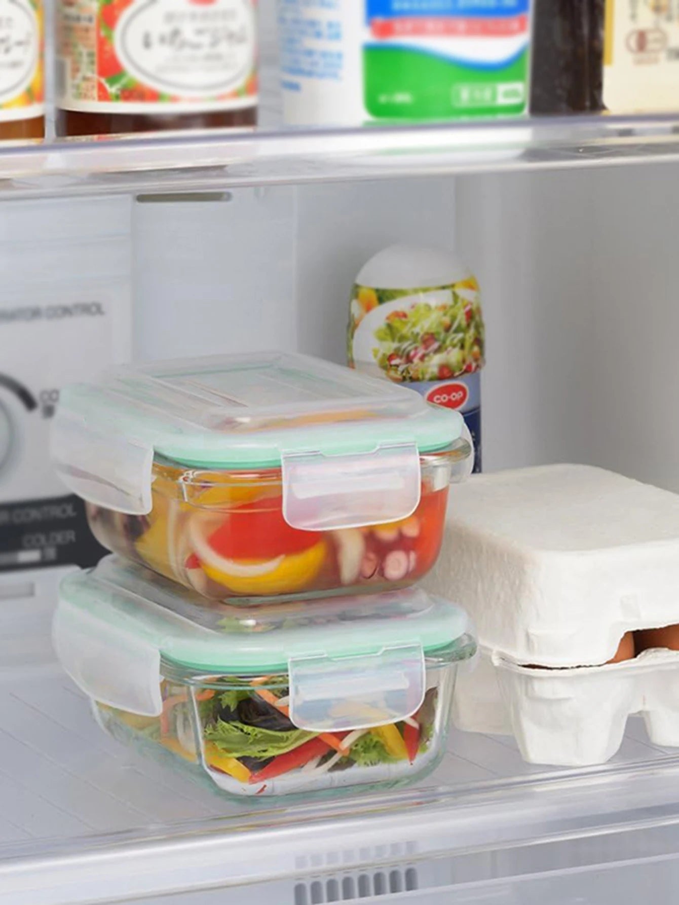 8-Piece Glass Food Storage Container Set with Lids – Microwave, Dishwasher & Fridge Safe, Meal Prep Rectangular Lunch Boxes