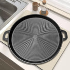 Round 34cm Iron Grill Pan Nonstick Pan With Handles Griddle For Gas Stove Home Outdoor Travel