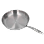 28cm Stainless Steel Frying Pan with Ergonomic Handle – 304 Stainless Steel, Uncoated, 3-Layer Base, Great for Searing, Frying, and Everyday Cooking