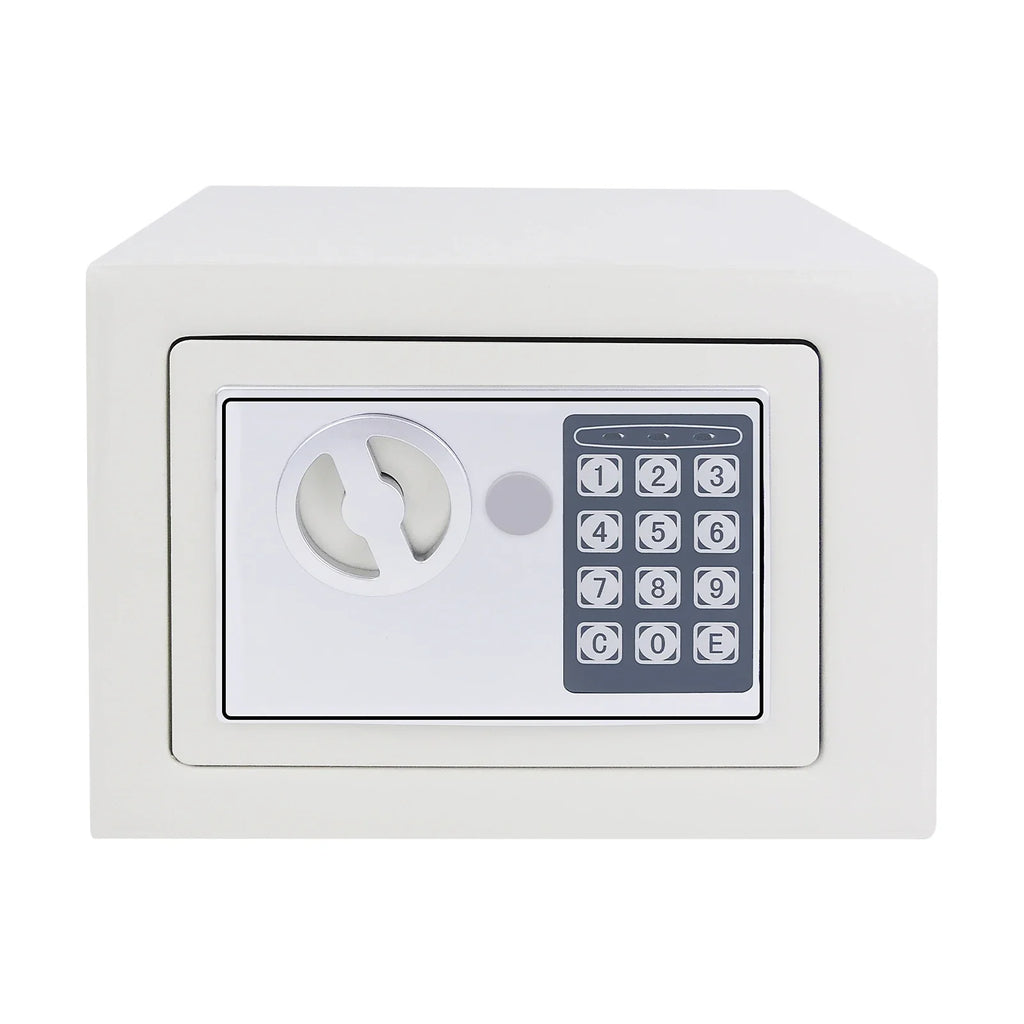 4.6L Electonic Safe Box with Keypad and 2 Keys, Wall Mounted Safe with Prodrilled Holes, Security Safe Box for Home Hotel Use