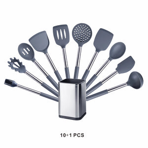 Grey — 10 Piece Set with Holder