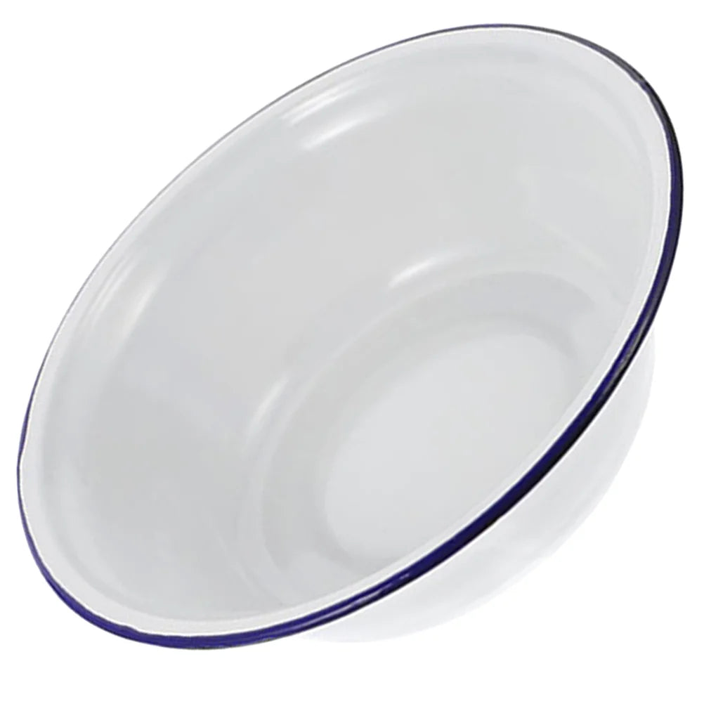 White Enamel Mixing Bowl | Retro Style | 2 Sizes