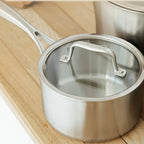 Stainless Steel Saucepan with Heat-Resistant Handle