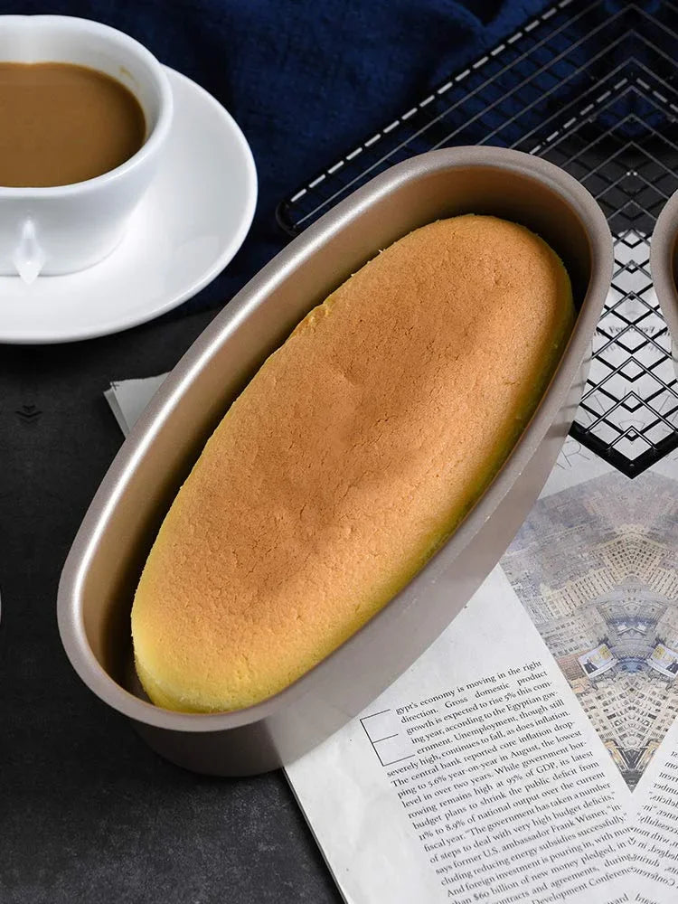 Oval Non-Stick Aluminium Baking Pan | Bread Loaf & Cheesecake Tin | 23x11x5.5cm | 2 Colours