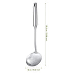 Stainless Steel Kitchen Utensils Set – Includes Wok Spatula (Turner) & Skimmer, Ladle, Heat-Resistant for Everyday Cooking Convenience