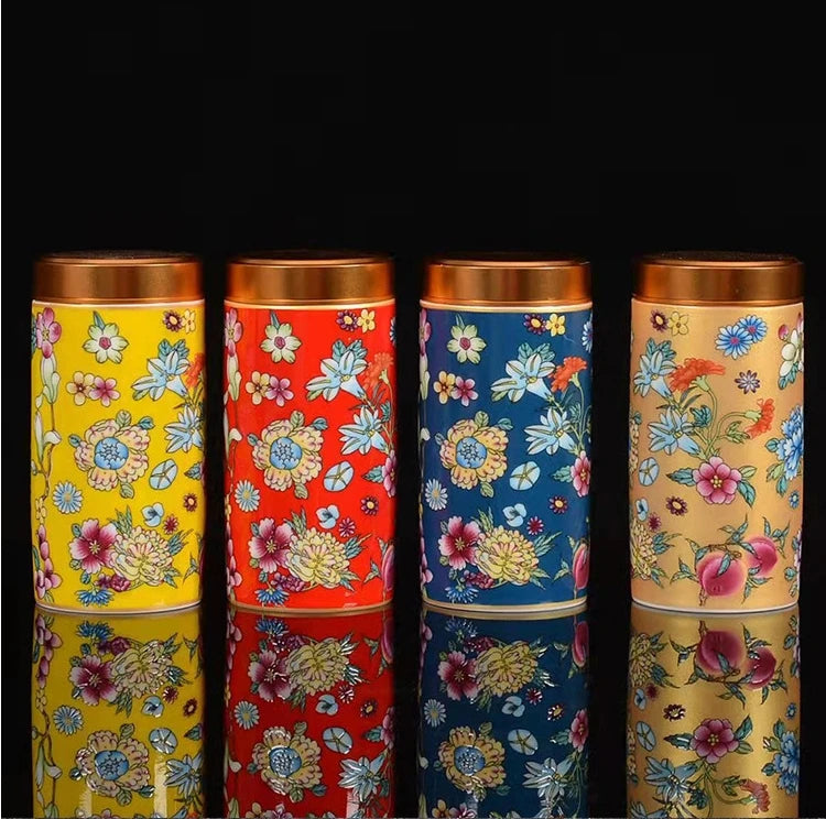 Ceramic Tea Canister & Storage Jar with Lid | Sealed | Multiple Colours