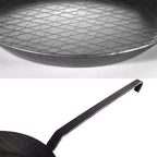 28cm Pre-Seasoned Carbon Steel Frying Pan – Uncoated, Oven Safe | Gas & Induction Compatible