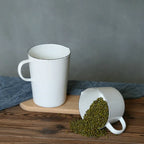 White Enamel Measuring & Milk Cup | Gas & Induction Safe | 500ml & 1000ml