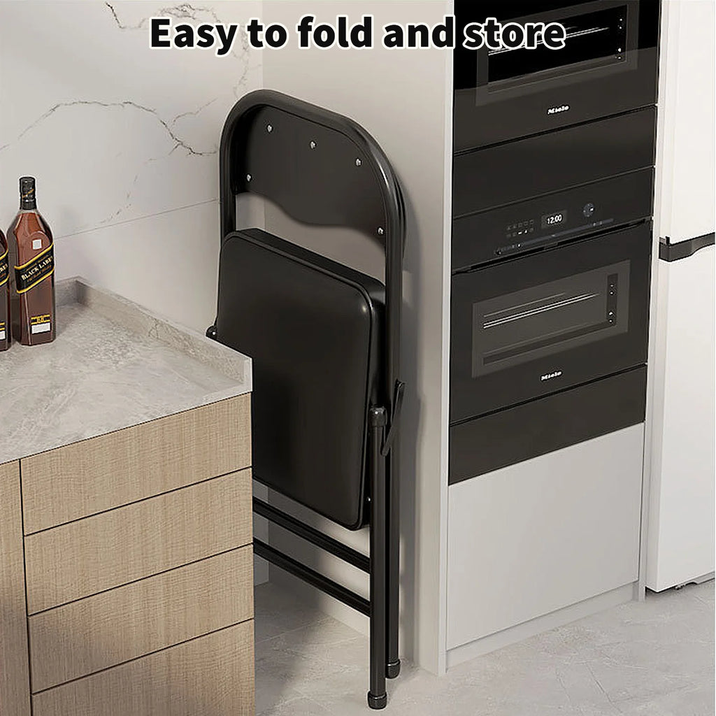 PU Leather Folding Chair with Double-Layer Foam Seat | Available as 1pc or 2pc