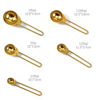 Gold Stainless Steel Measuring Cups & Spoons Set