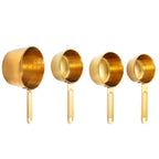 8-Piece Gold Stainless Steel Measuring Cups & Spoons Set