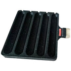 5 Grid Square Grill Cast Iron Pan For Sausage Cooking Pre Seasoned Sausage Fry Pan Outdoor Breakfast Gas And Induction Compatible