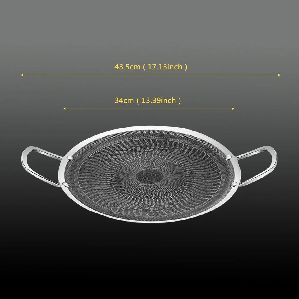 Stainless Steel BBQ Grill Pan 34CM