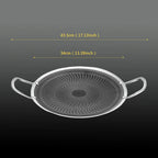 Stainless Steel BBQ Grill Pan 34CM