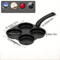 4-Cup Egg Frying Pan – Medical Stone Nonstick Coating, Gas & Induction Compatible, 20cm 4-Cup Egg Frying Pan