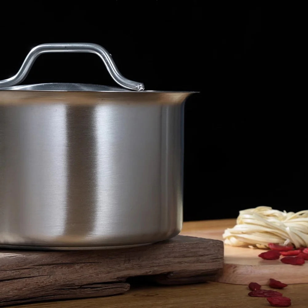 Stainless Steel Saucepan with Lid - Available sizes: 16cm, 18cm, 20cm, 22cm, 24cm