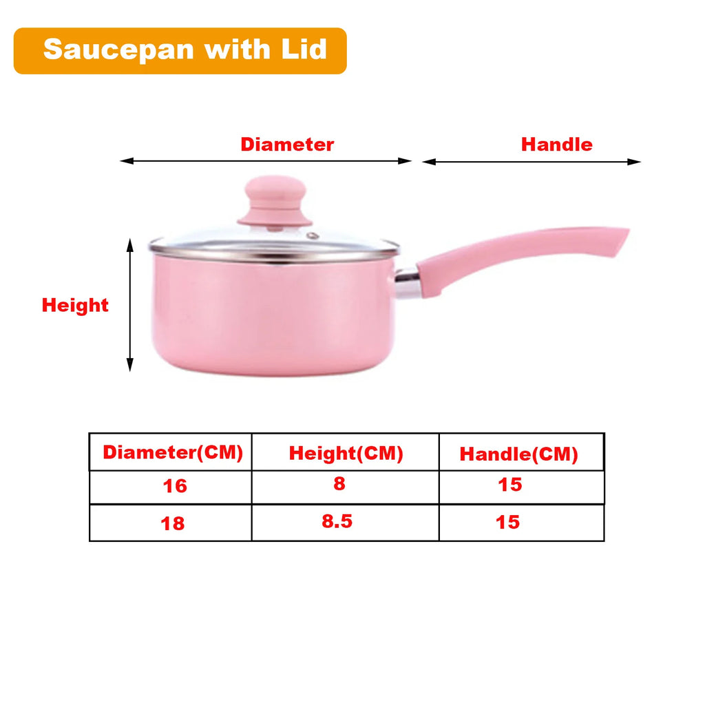 Non-Stick Aluminium Saucepan with Lid – Induction & Gas Compatible, Available in 1.4L & 2.2L