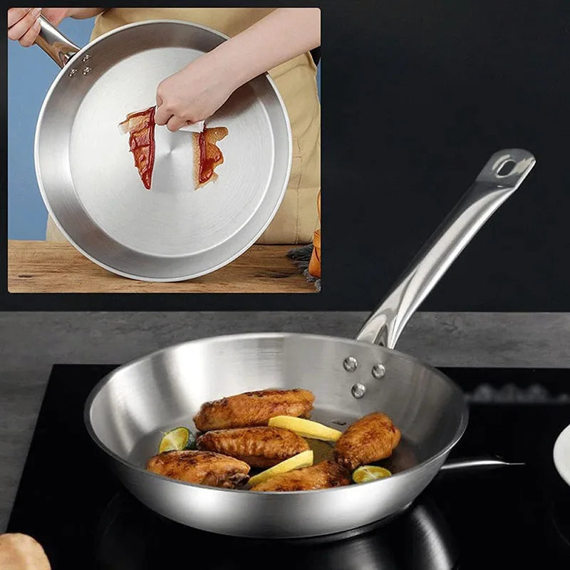 Stainless Steel Non-Stick Frying Pan - Available in 22cm, 24cm, 26cm & 28cm