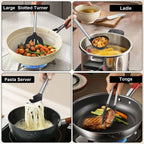 8-Piece Silicone Kitchen Utensils Set – Non-Scratch, Heat Resistant | Spatula, Spoons, Tongs & More