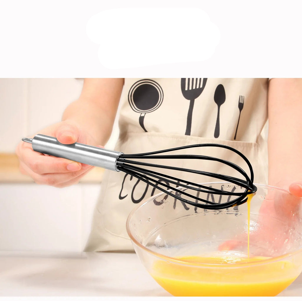 Silicone Kitchen Utensils Set with Stainless Steel Handles – Non-Stick, Heat-Resistant Cooking Utensils for Everyday Cooking & Baking, Available in 4 Colours & Multiple Set Sizes