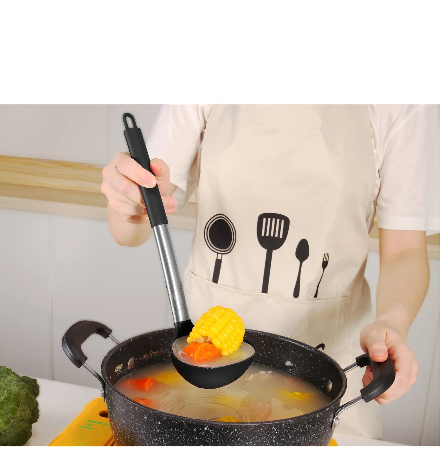 Silicone Kitchen Utensils Set with Stainless Steel Handles – Non-Stick, Heat-Resistant Cooking Utensils for Everyday Cooking & Baking, Available in 4 Colours & Multiple Set Sizes