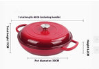 4.5L Cast Iron Dutch Oven Braiser Casserole Pan with Lid & Dual Handles – Designed for Searing, Braising, Roasting, Baking, Stews, Curries, Soups, One-Pot Meals and Everyday Cooking – Compatible with Induction & Gas Stove