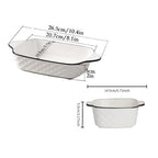 White Porcelain Baking Dish Set with Black Rim & Handles – Diamond Embossed, Oven Safe, Great for Au Gratin, Casseroles, and Everyday Baking