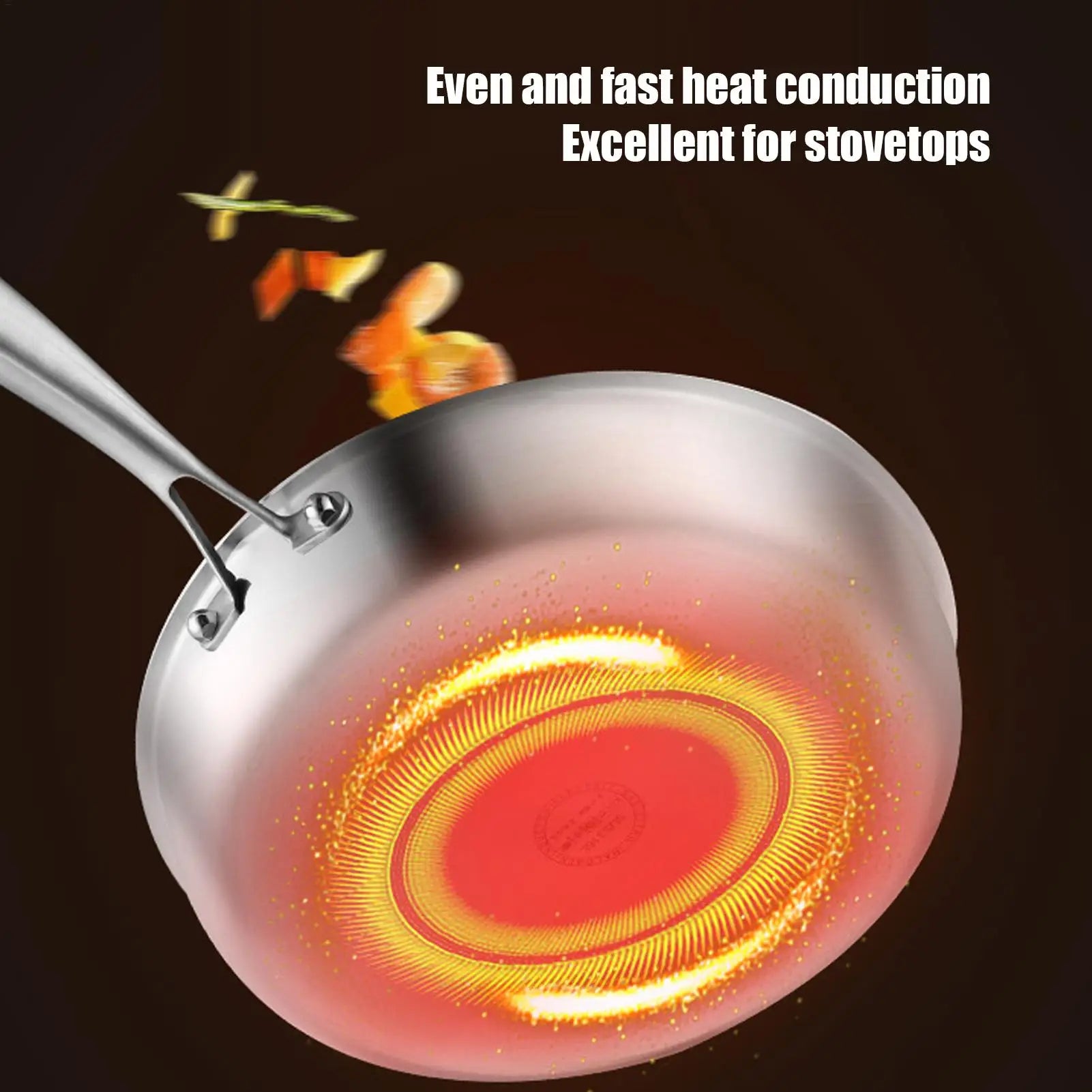 Titanium Alloy Frying Pan with Glass Lid – Scratch Resistant, Detachable Handle, Induction Compatible, Available in 20cm, 22cm, 24cm & 26cm