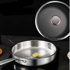 Titanium Alloy Frying Pan with Glass Lid – Scratch Resistant, Detachable Handle, Induction Compatible, Available in 20cm, 22cm, 24cm & 26cm