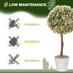 Set of 2 Decorative Artificial Plants, Cream White