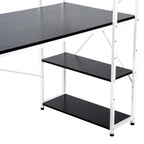 Computer Desk with Storage Shelves on Left or Right, Industrial Reversible Writing Desk for Home Office, Study, Easy Assembly, 120 x 64 x 121cm, Black and White