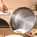 Stainless Steel Steak Pan – Uncoated Skillet, Ideal for Searing Steaks and Everyday Cooking, Suitable for Gas & Induction Stoves – 4 Sizes Available (22cm/26cm/28cm/30cm)