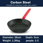 Carbon Steel Skillet Pan Red 26cm