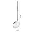 Stainless Steel Kitchen Utensils Set – Long 304 Stainless Steel Cooking Utensil Set, Includes Ladle, Whisk, Tongs, Spatula, Skimmer, Turner, Pasta Server & More, Heat-Resistant & Dishwasher Safe, Available in 3 Sizes